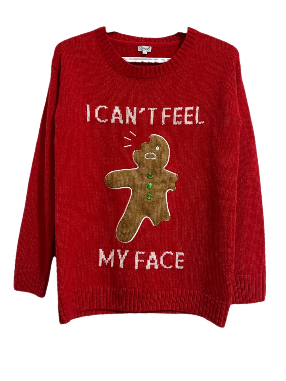 Red  Gingerbread Sweatshirt - Holiday Novelty Sweater